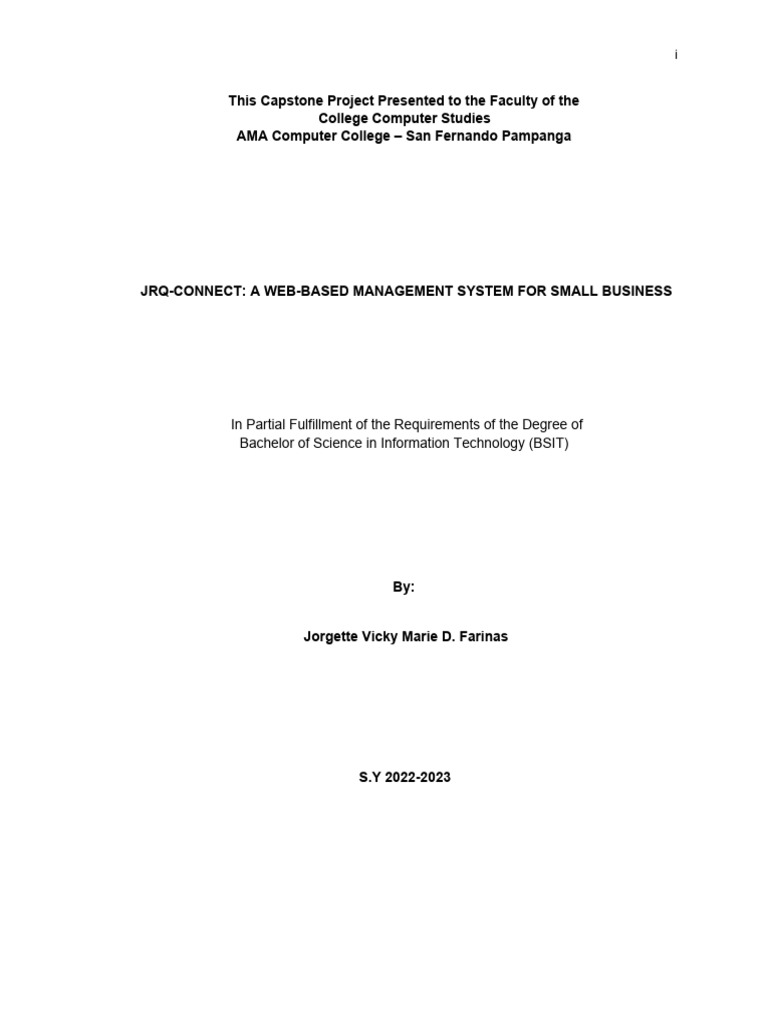 JRQ CONNECT Design and Implementation of A Web Based Project Management ...