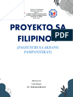 Proyekto Sa Filipino 9 Format
