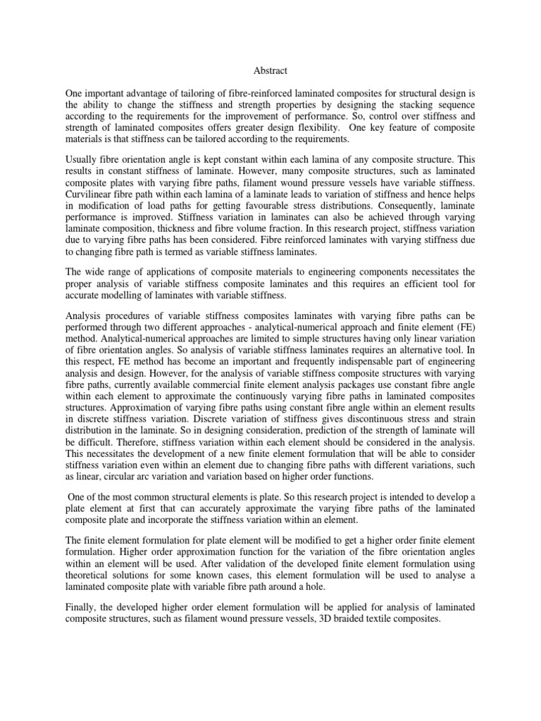 Abstract | PDF | Composite Material | Finite Element Method