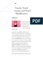Vowels, Vowel Formants and Vowel Modification - SingWise