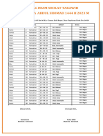 Jadwal Imam Ashomad