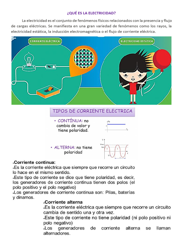 QUÉ ES LA ELECTRICIDAD | PDF