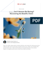 Why Won't Heaven Be Boring? Recovering The Beatific Vision - Desiring God