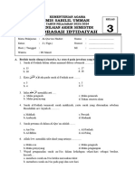 Soal Uas KLS 3