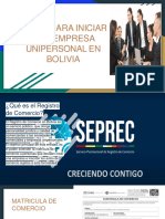 Pasos para Iniciar Una Empresa Unipersonal en Bolivia