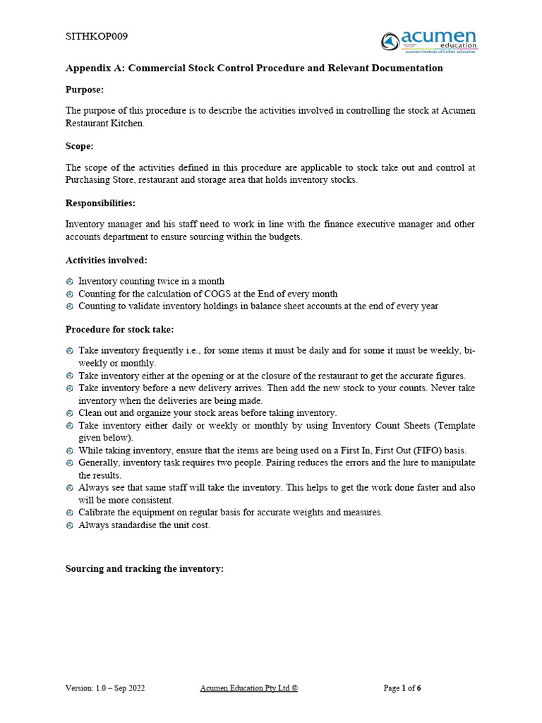 Appendix A @@ | PDF | Inventory | Milk