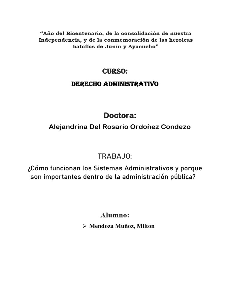 Infografia De Los Sistemas Administrativos Pdf Gobernancia Justicia