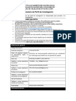 Formulario para Presentar Perfil de Investigacion Isss 2024