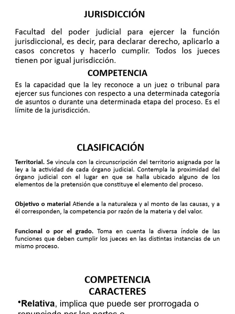 Jurisdicción y Competencia Procesal Civil | PDF | Jurisdicción | Juez
