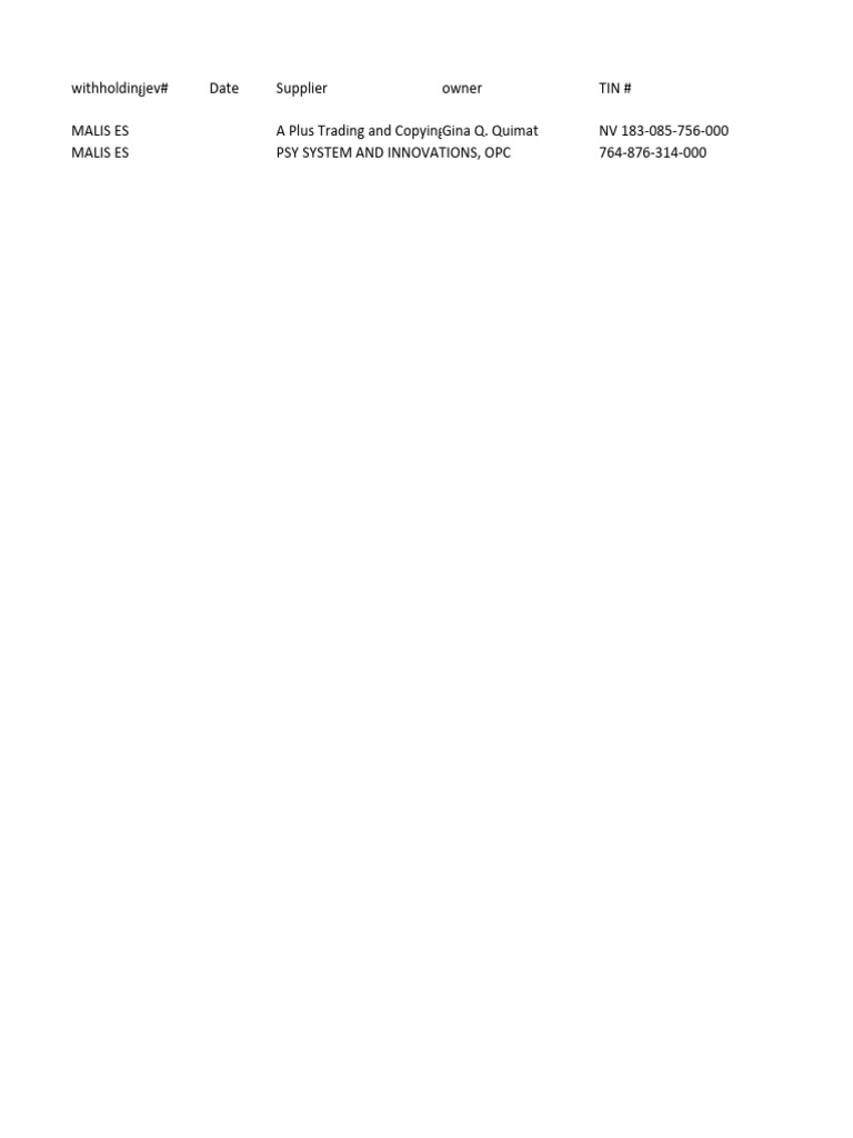 Withholding Tax Calculation Summary | PDF
