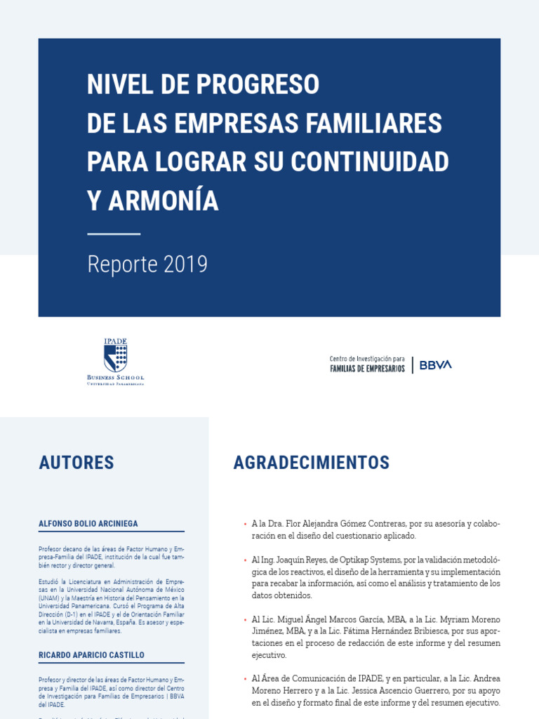 Progreso de Empresas Familiares 2019 | PDF | Business | Comportamiento