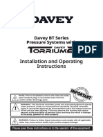 Davey BT20 30 Install Instructions