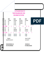 Jadwal Pelajaran Kelas 4B