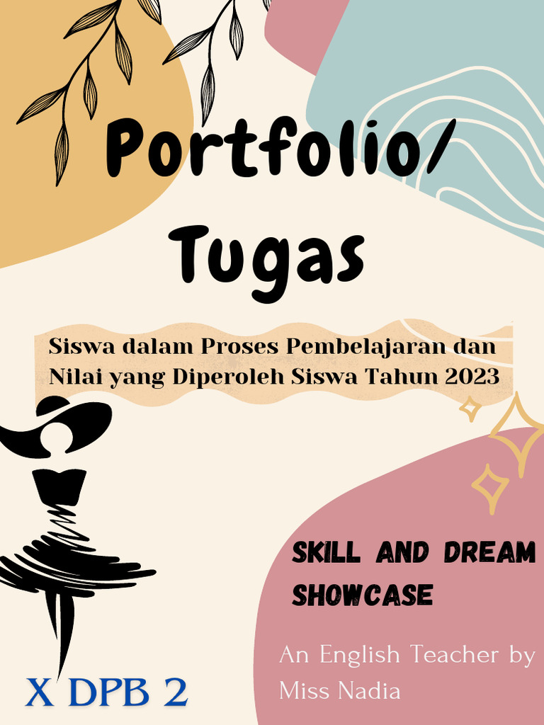 Pastel Colors Modern Minimal Portfolio Cover Page A4 Document | PDF