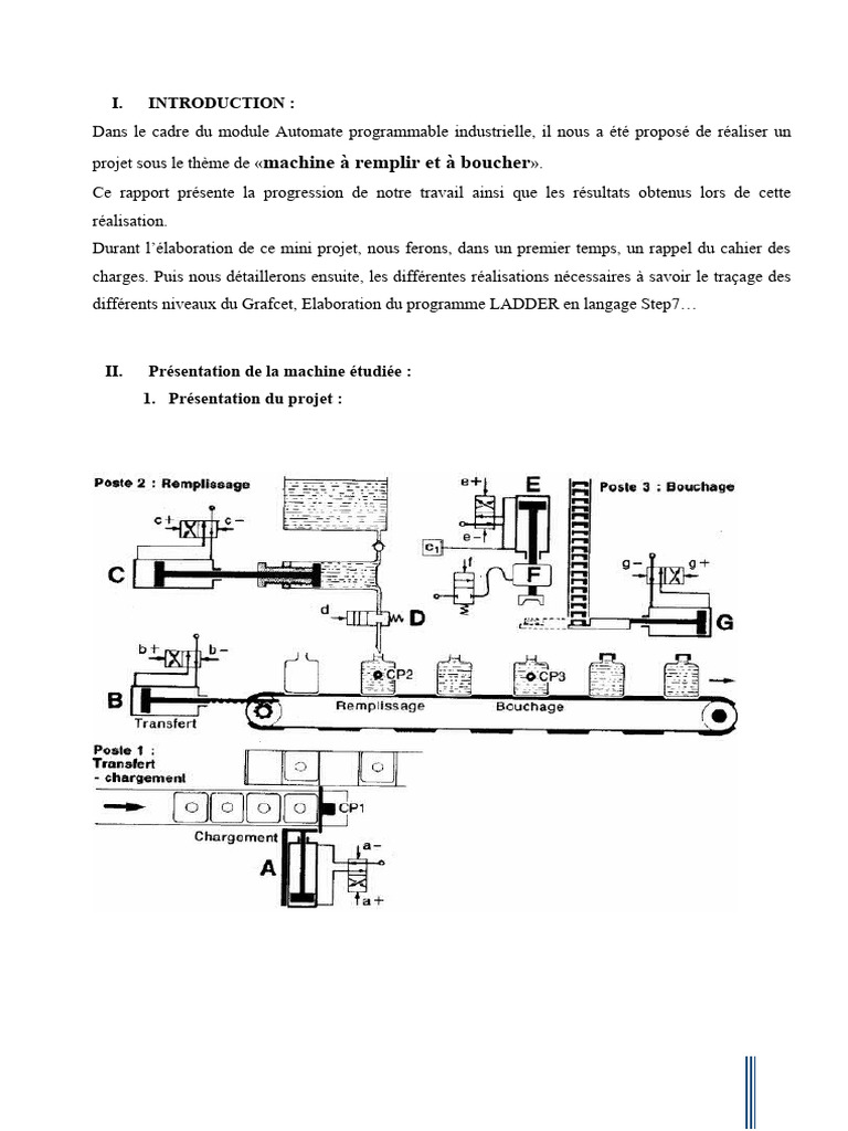 Machine de Remplissage et Bouchage | PDF | Automate programmable ...
