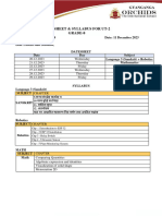 Updated UT 2 GRADE 8 Date Sheet Syllabus