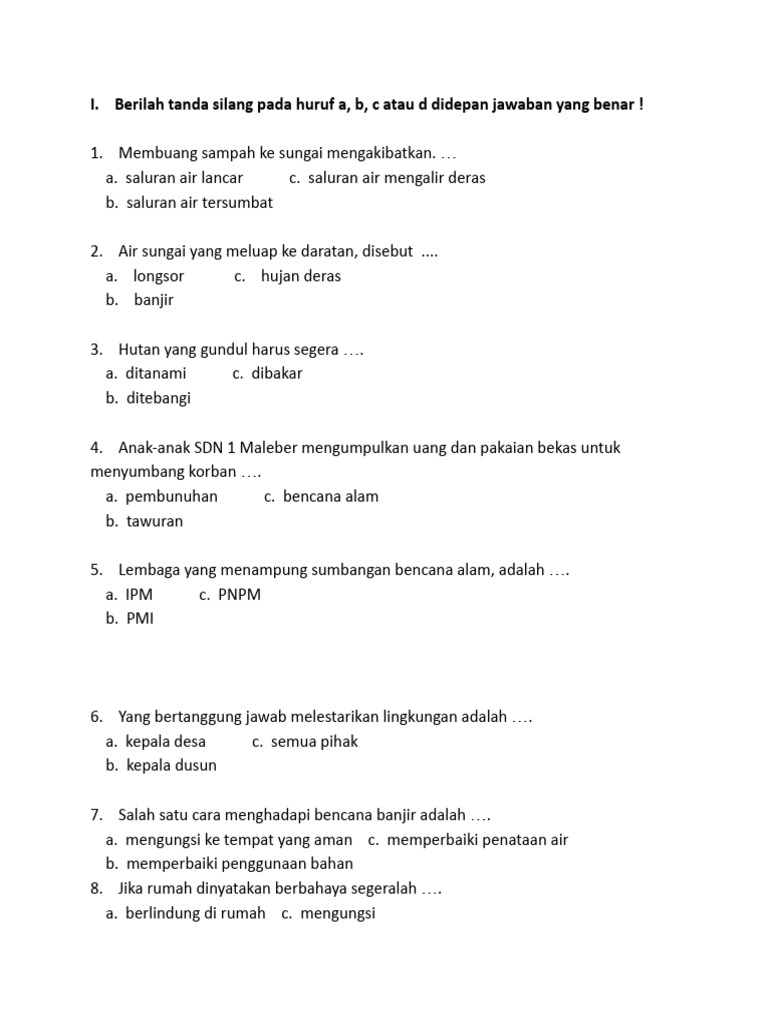 Mempersiapkan Ujian: Contoh Soal Ulangan Agama Katolik Kelas 2 Semester 2 Kurikulum 2013
