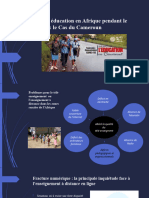 Crise Et Éducation en Afrique Pendant Le COVID: Le Cas Du Cameroun