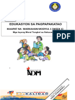 Edukasyon Sa Pagpapakatao: Modyul 1 (Week 1) - Ikaapat Na Markahan