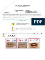 Guía de Aprendizaje 4 Grado 1° P2 2021