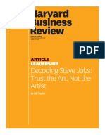Decoding Steve Jobs Article Harvard Business Review