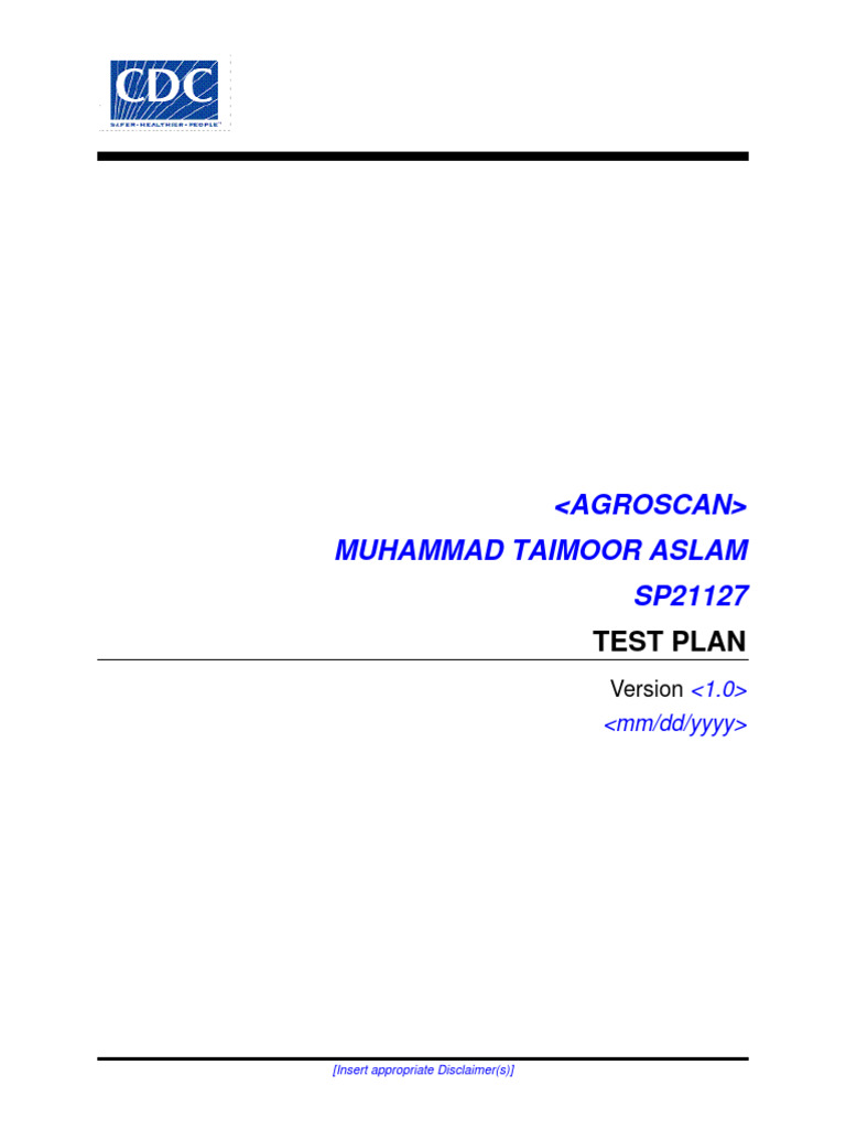 Test Plan Template for Project Management | PDF | Software Testing ...