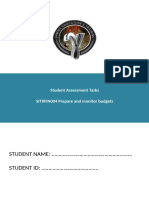 SITXFIN004 Student Assessment Tasks