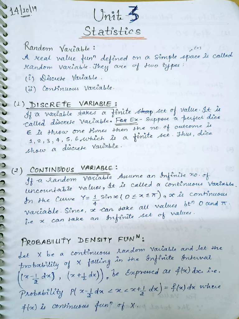 Unit Iv Statistics Pdf