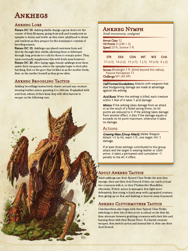 Ankhegs - The Homebrewery | PDF