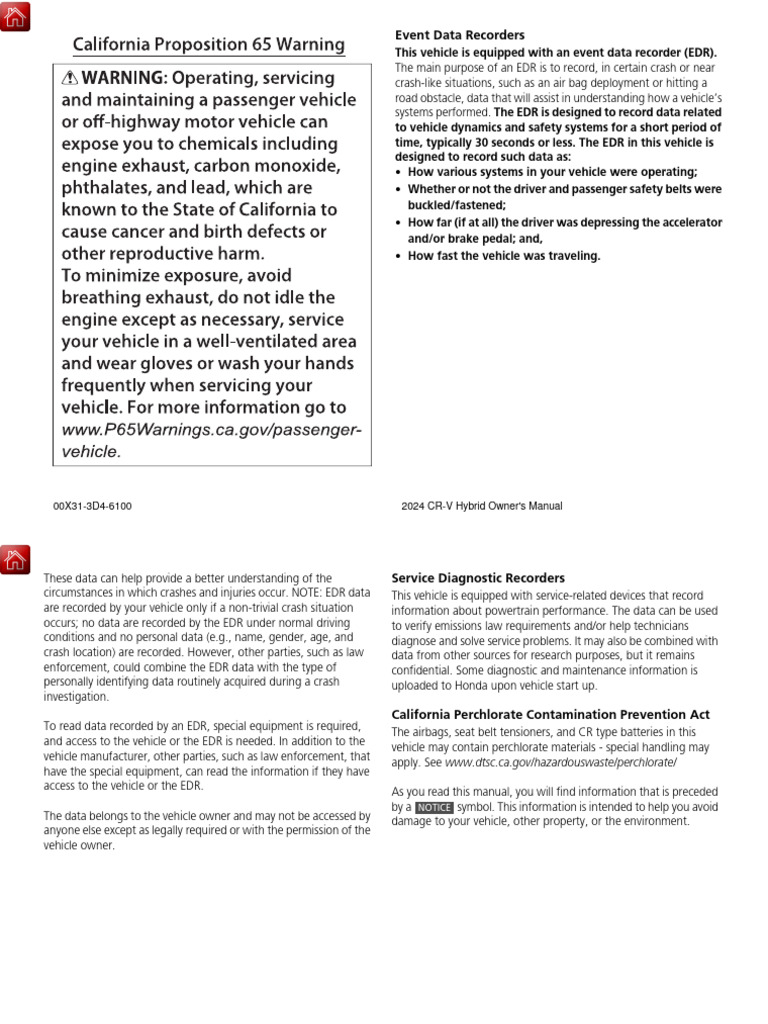 Honda CRV Owners Manual PDF Hybrid Vehicle Electric Vehicle