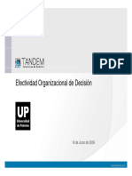 TOMA DE DECISIONES - Efectividad Organizacional de Decision - Seminario UP 16-6-09