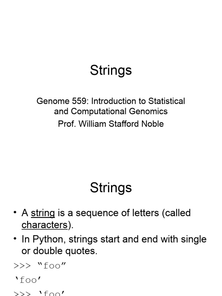 2B Strings | PDF | String (Computer Science) | Computer Science