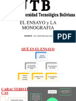 El Ensayo y La Monografia