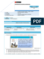 Planificación de La Sesión de Aprendizaje