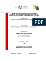 Articulación de La Educación Con Las Humanidades, Las Ciencias, El Desarrollo Tecnológico y La Innovación