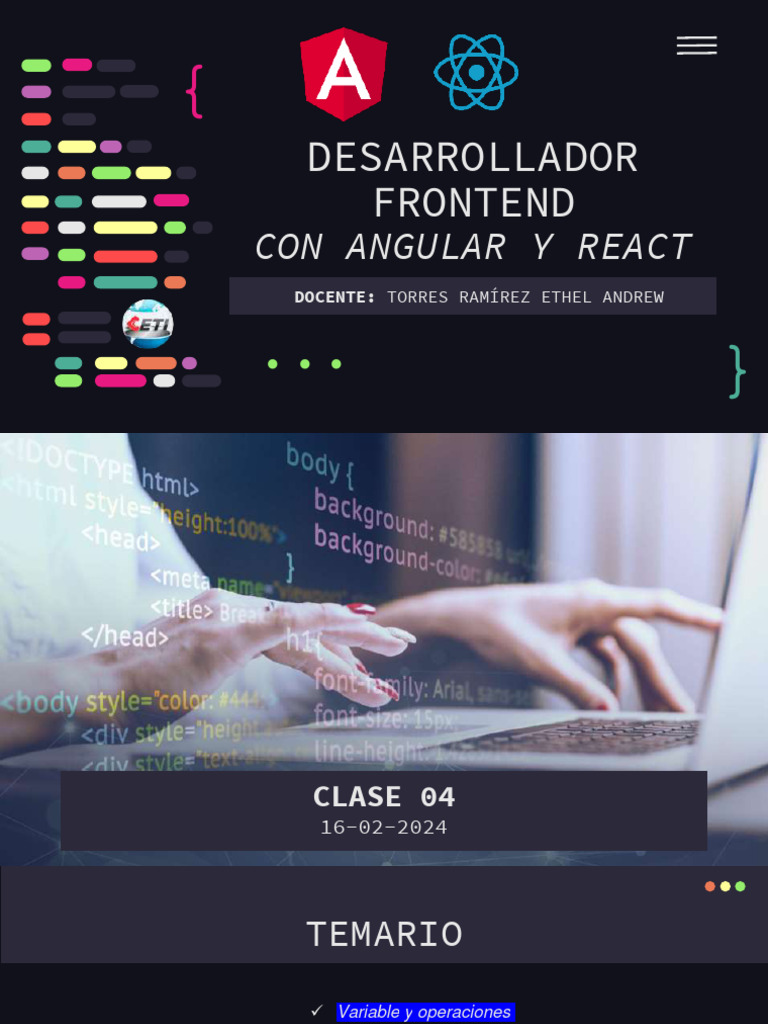 Frontend Clase 04 - 16-02-2024 | PDF | Script Java | Desarrollo de software