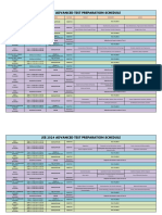 JEE Advanced 2024 Test Preparation Schedule