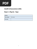 AA (F8) - Test (Part I + Part II) - F8 - Solution