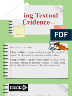 Citing Textual Evidence