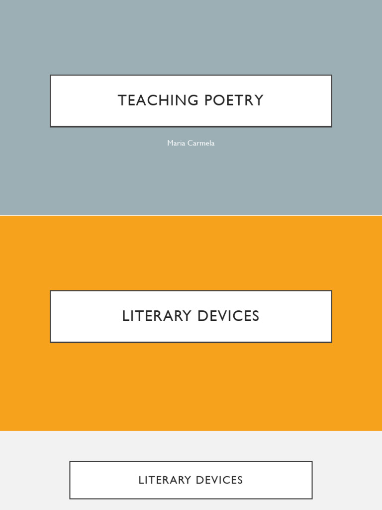 Steps Of Teaching Poetry Pdf