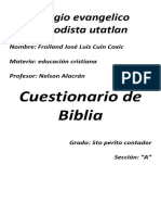 Cuestionario Biblia Jose Luis