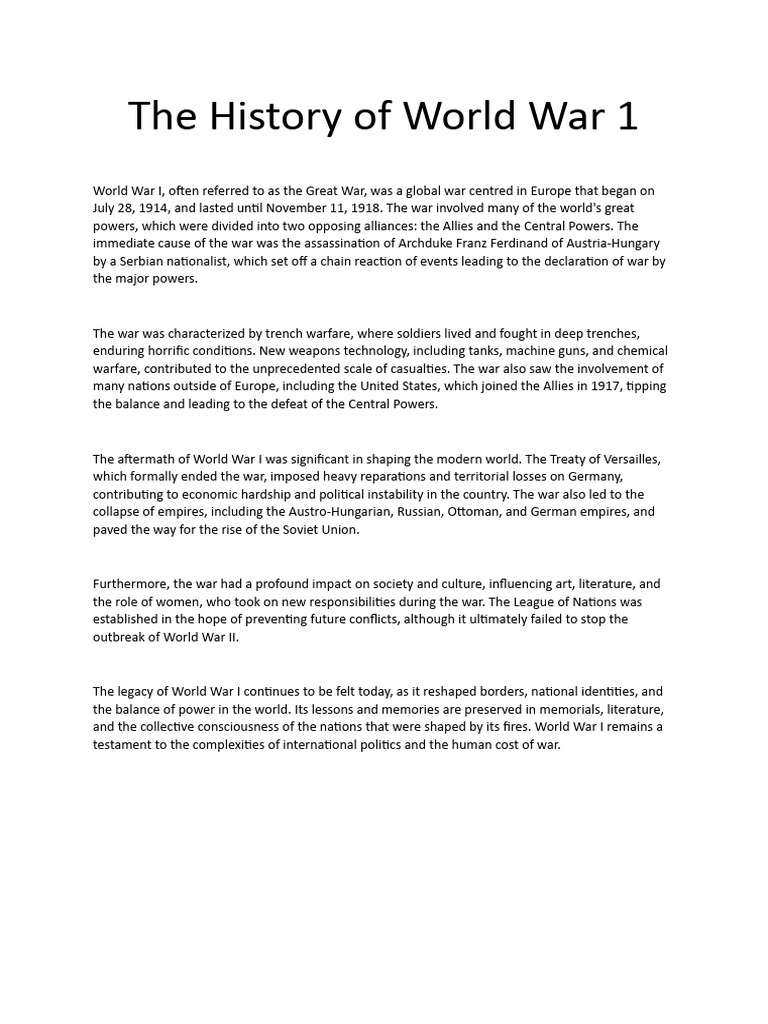 the-history-of-world-war-1-pdf