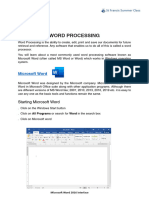 Class 2 Word Processing (Ms Word)