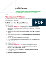 Classification of Offence
