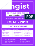 UPSC CSAT Reading Comprehension PYQs 2013-23 2