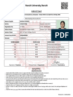 RU - Admit Card