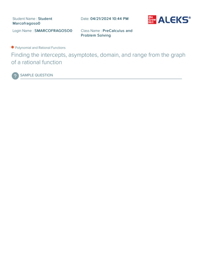 23 - Polynomial and Rational Functions - Finding The Intercepts ...