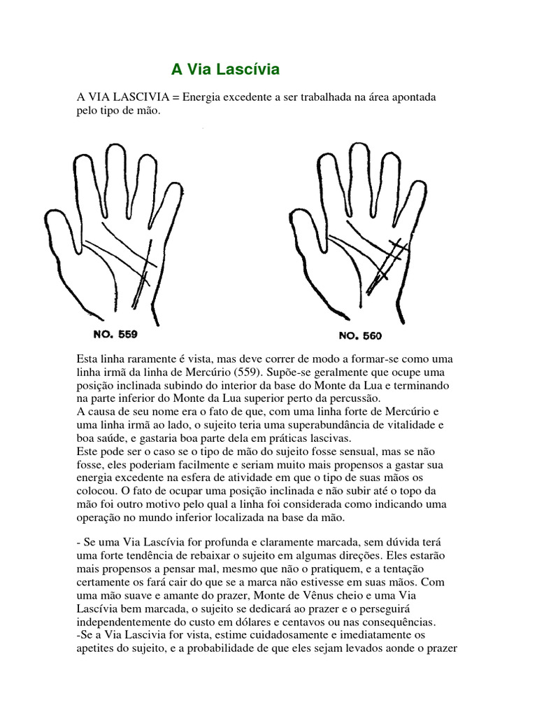 Significado da Via Lascívia na Quiromancia | PDF | Prazer | Marte