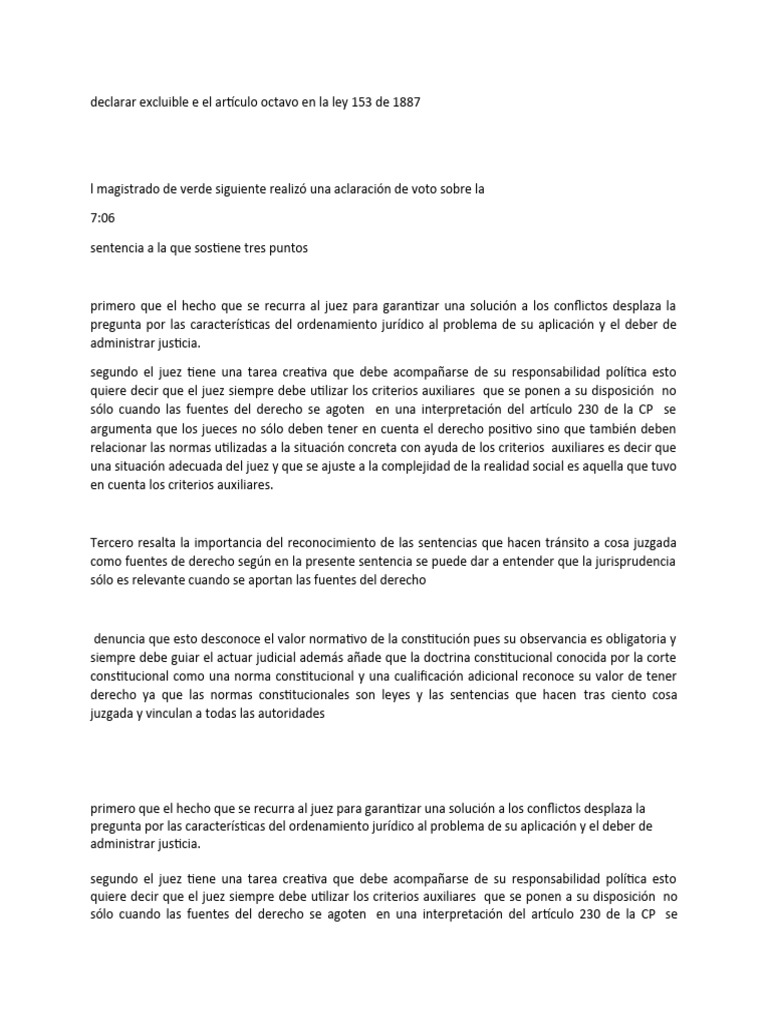 Declarar excluible e el art culo octavo en la ley 153 de 1887 pdf
