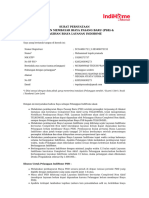 Surat Pernyataan Kesediaan Membayar Biaya Pasang Baru (PSB) & Tagihan Biaya Layanan Indihome